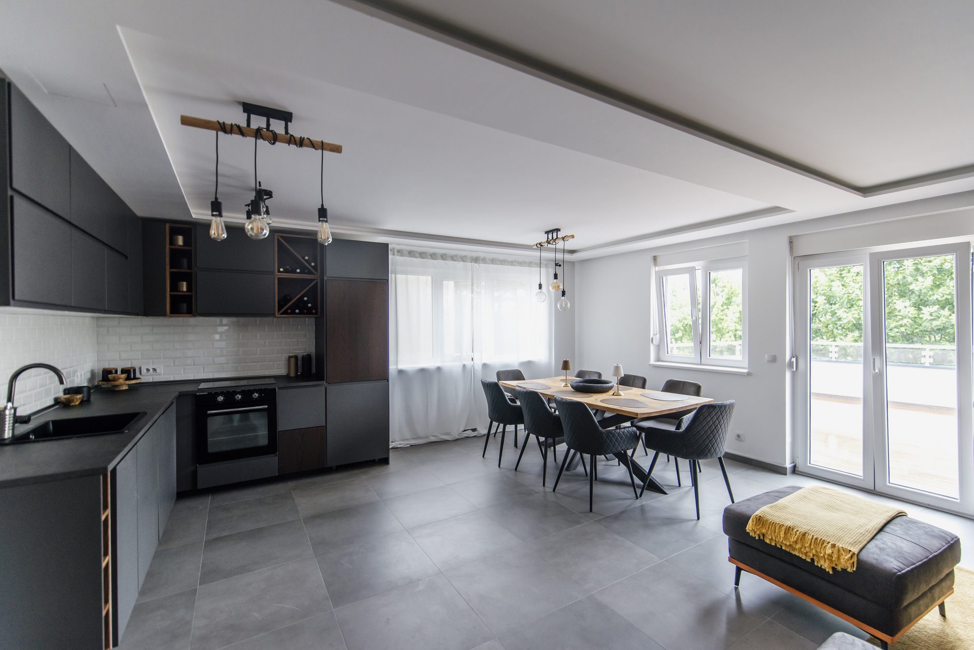 Open-plan kitchen and dining renovation